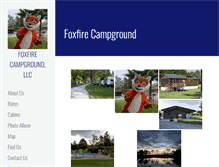Tablet Screenshot of foxfirecamping.com